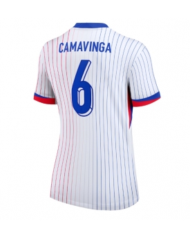 Francia Eduardo Camavinga #6 Maglia Gara Trasferta Repliche Europei 2024 Donna